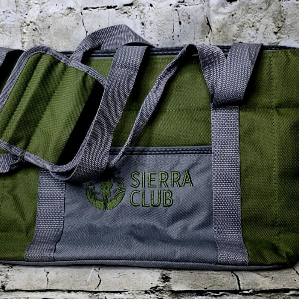 Green Sierra Club Insulated Cooler Bag Tote for Camping Picnic Travel Lunch